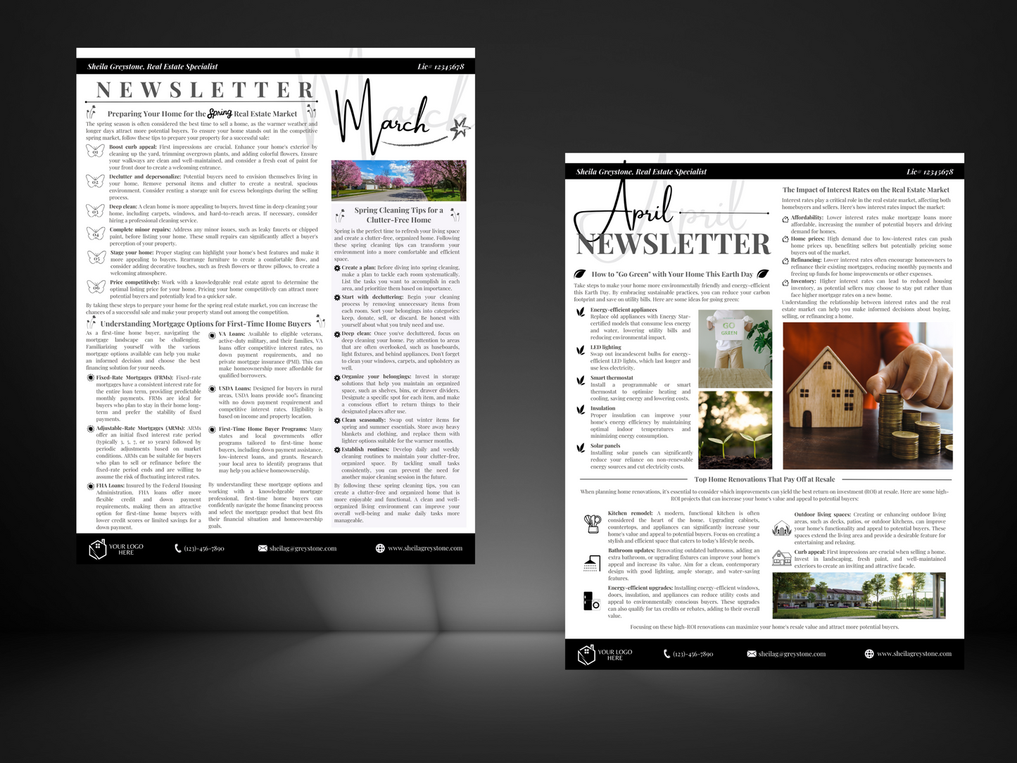 12 Month Real Estate Agent Newsletter Bundle