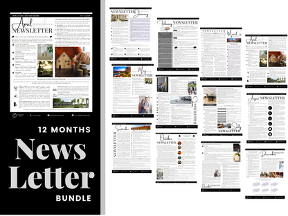 12 Month Real Estate Agent Newsletter Bundle