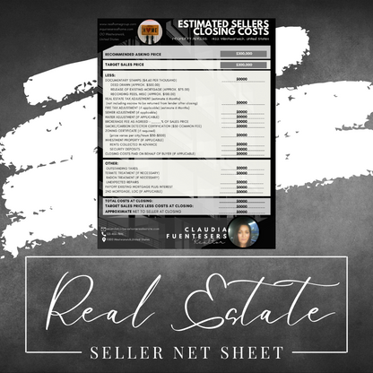 Real Estate Seller Net Sheet